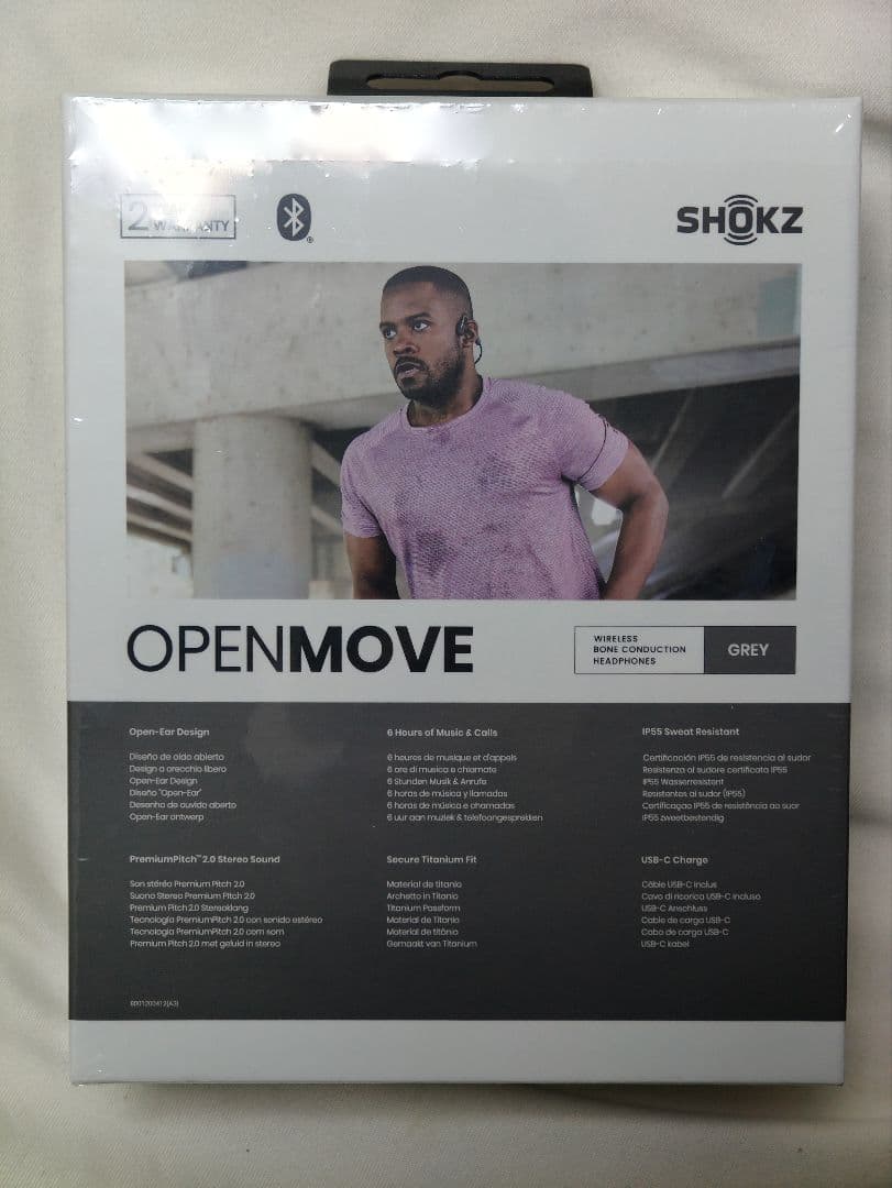 SHOKZ OpenMove 骨伝導イヤホン　保証有