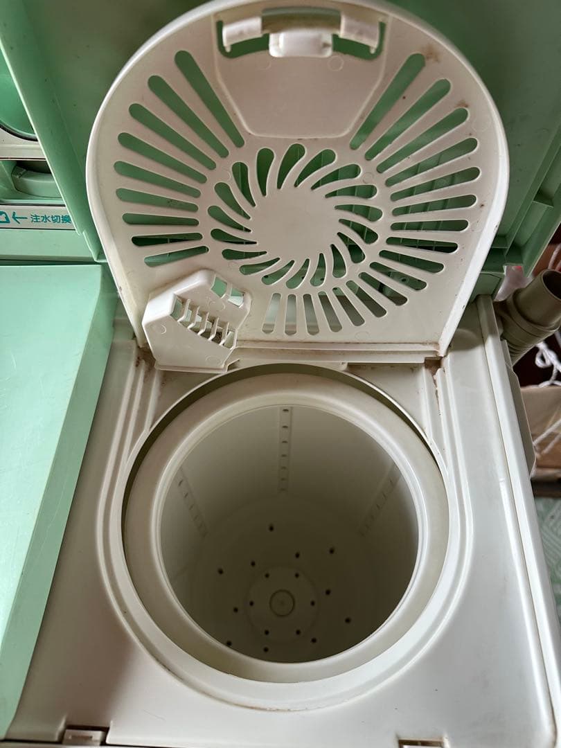 昭和レトロ　TOSHIBA 二槽式洗濯機 銀河　VH1330 ミントグリーン