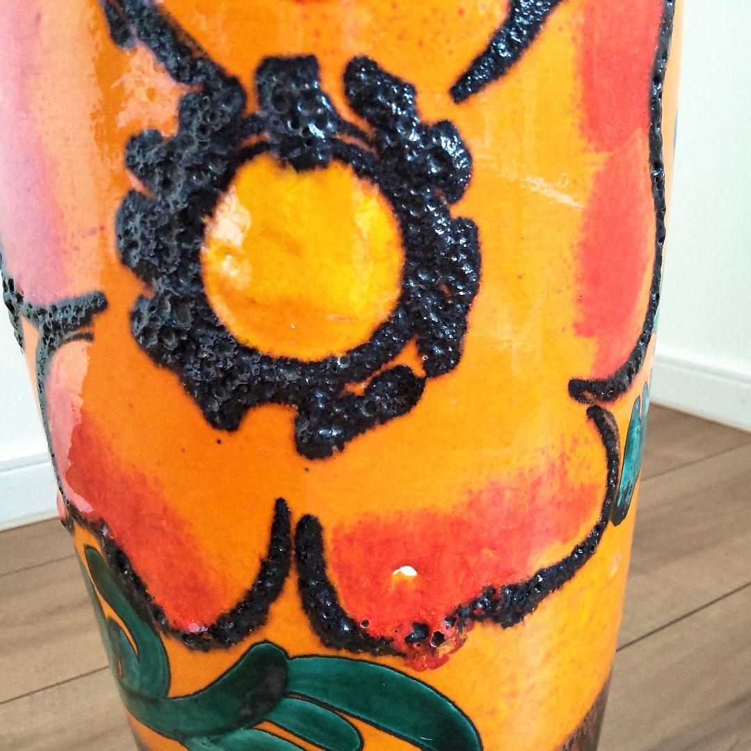 大型花器　西ドイツ製　ファットラバ　W.GERMANY　フラワーベース　訳あり