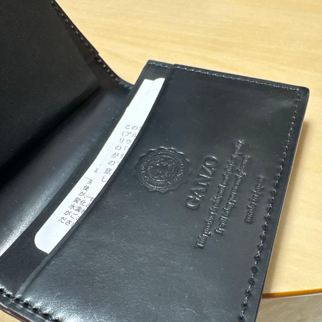 【未使用品】 GANZO SHELL CORDOVAN 2 名刺入れ ブラック