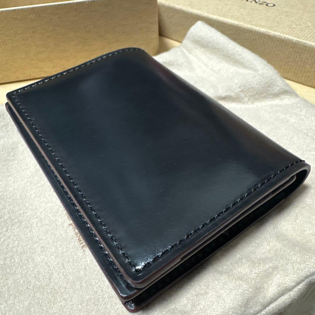 【未使用品】 GANZO SHELL CORDOVAN 2 名刺入れ ブラック