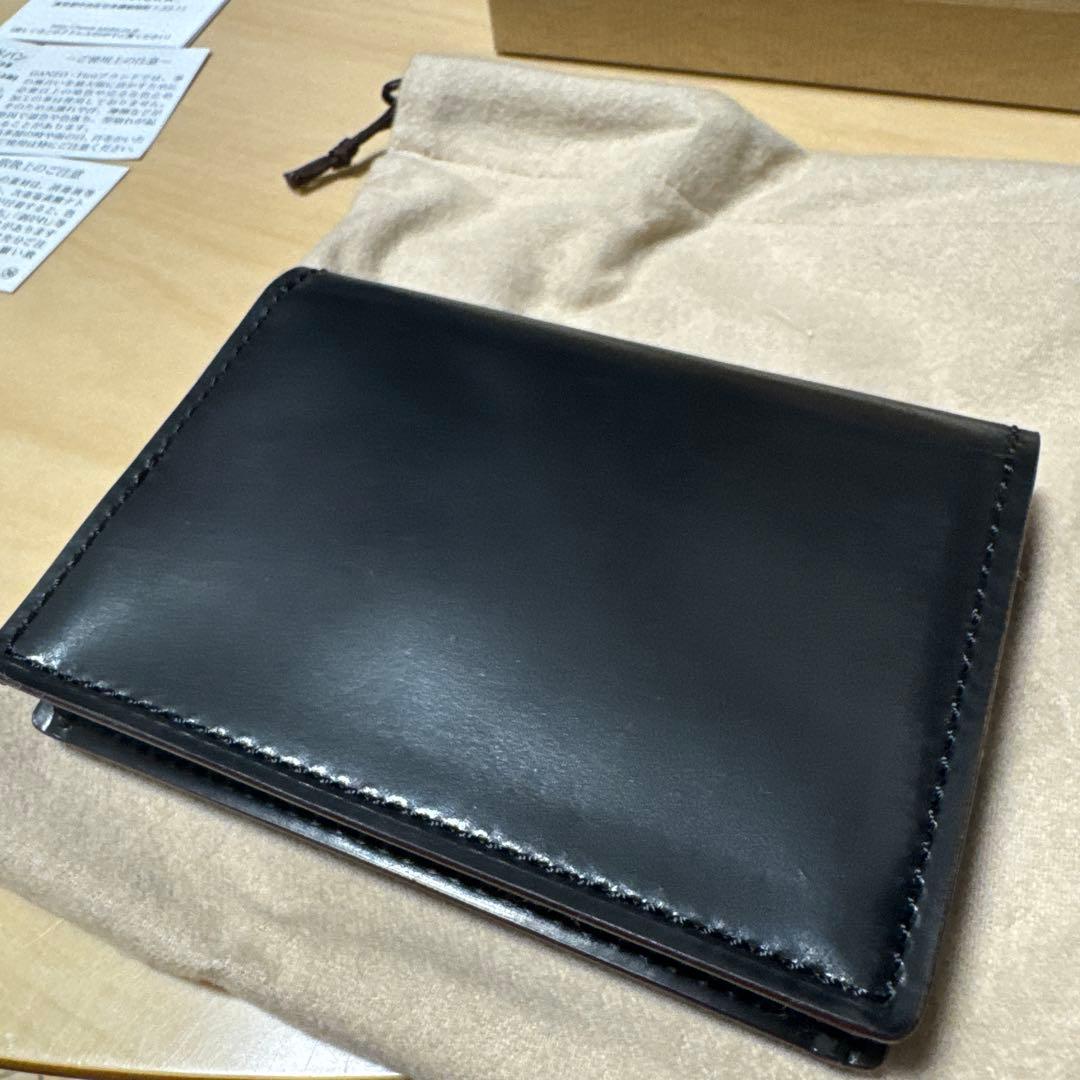 【未使用品】 GANZO SHELL CORDOVAN 2 名刺入れ ブラック