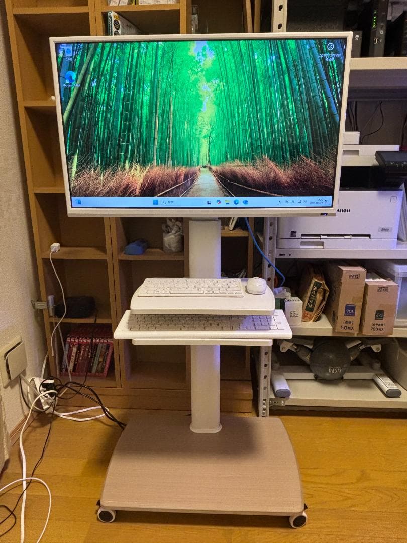 32型液晶テレビ＋miniPC+キャスター付きテレビ台セット