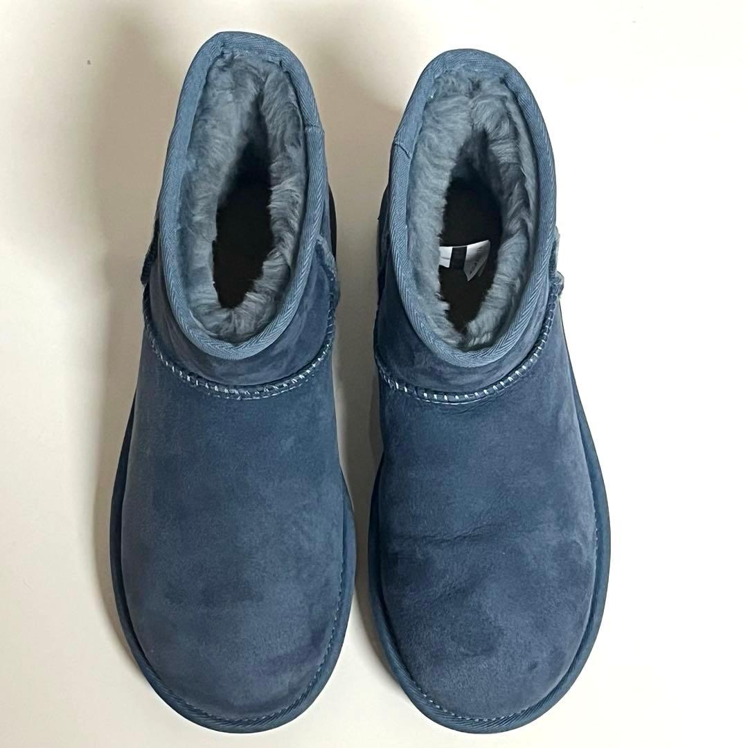 未使用級✨UGGムートンブーツ クラッシックミニⅡ 1016222ブルーグレー