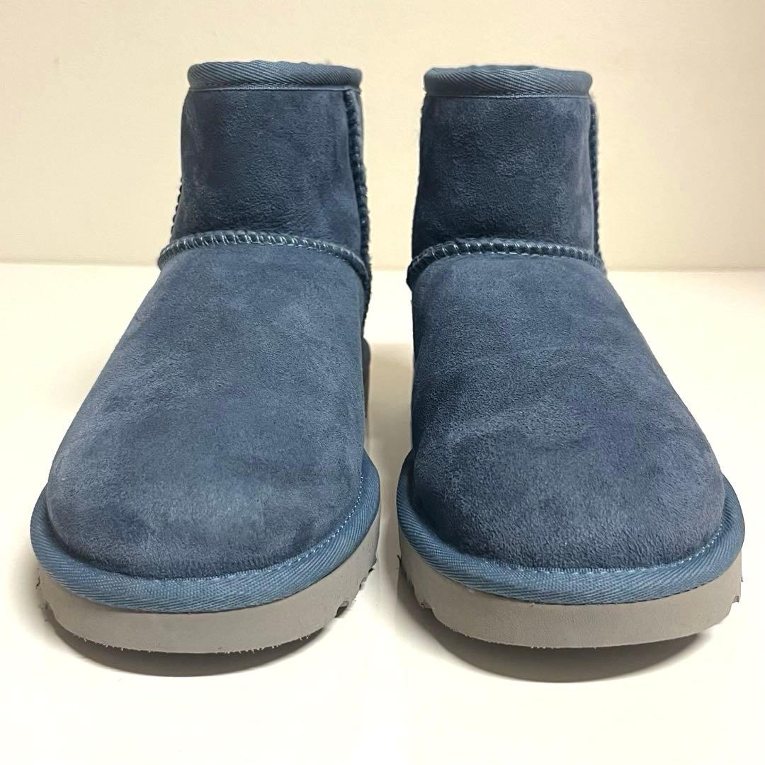 未使用級✨UGGムートンブーツ クラッシックミニⅡ 1016222ブルーグレー