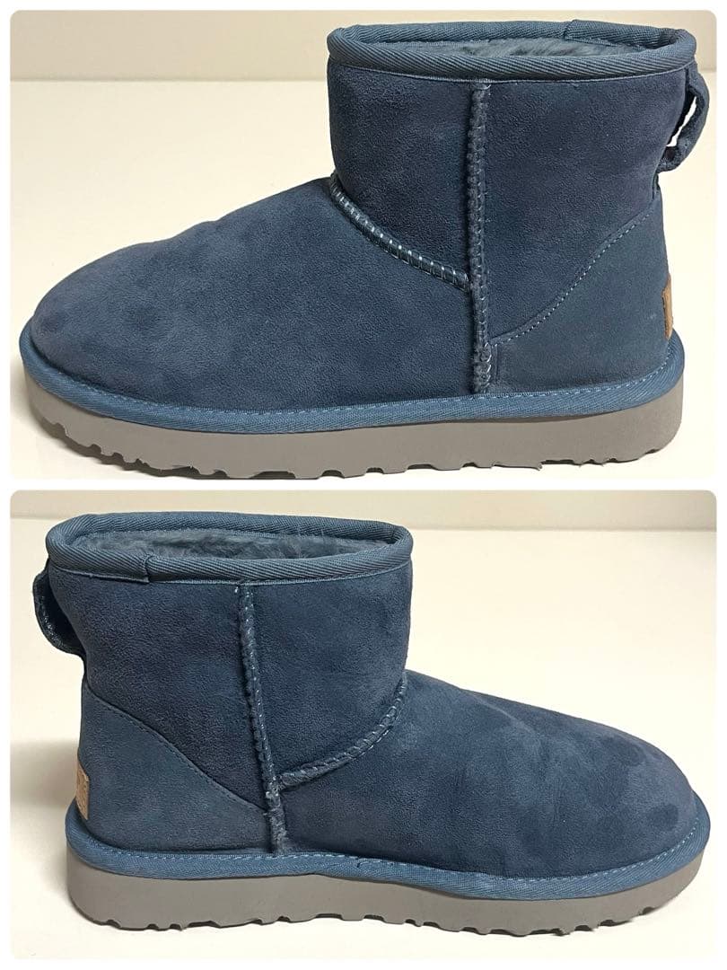 未使用級✨UGGムートンブーツ クラッシックミニⅡ 1016222ブルーグレー