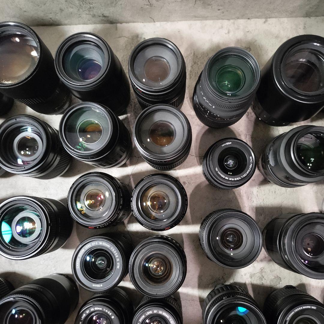 【ジャンク】 カメラ レンズ　まとめ売り　Canon　NIKON 等　31本