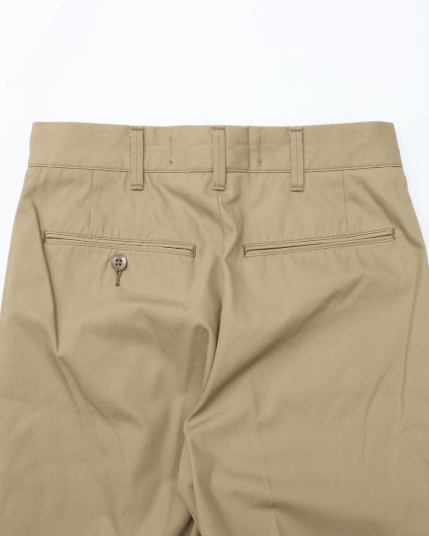 パンツ WASHED HIGH WAIST CHINO PANTS BEIGE 36
