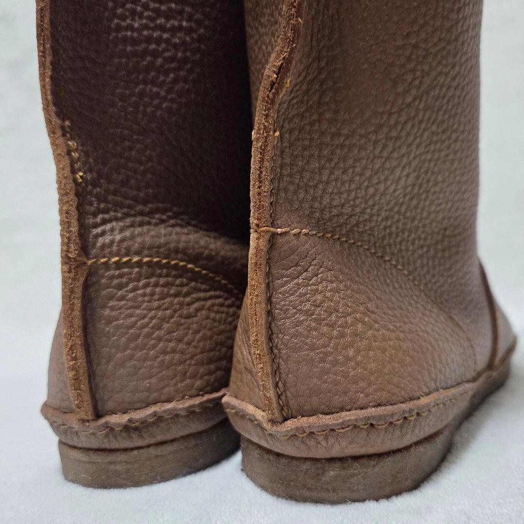 【新品未使用】Koos コース ミドルブーツ 本革 ライトブラウン 24.5