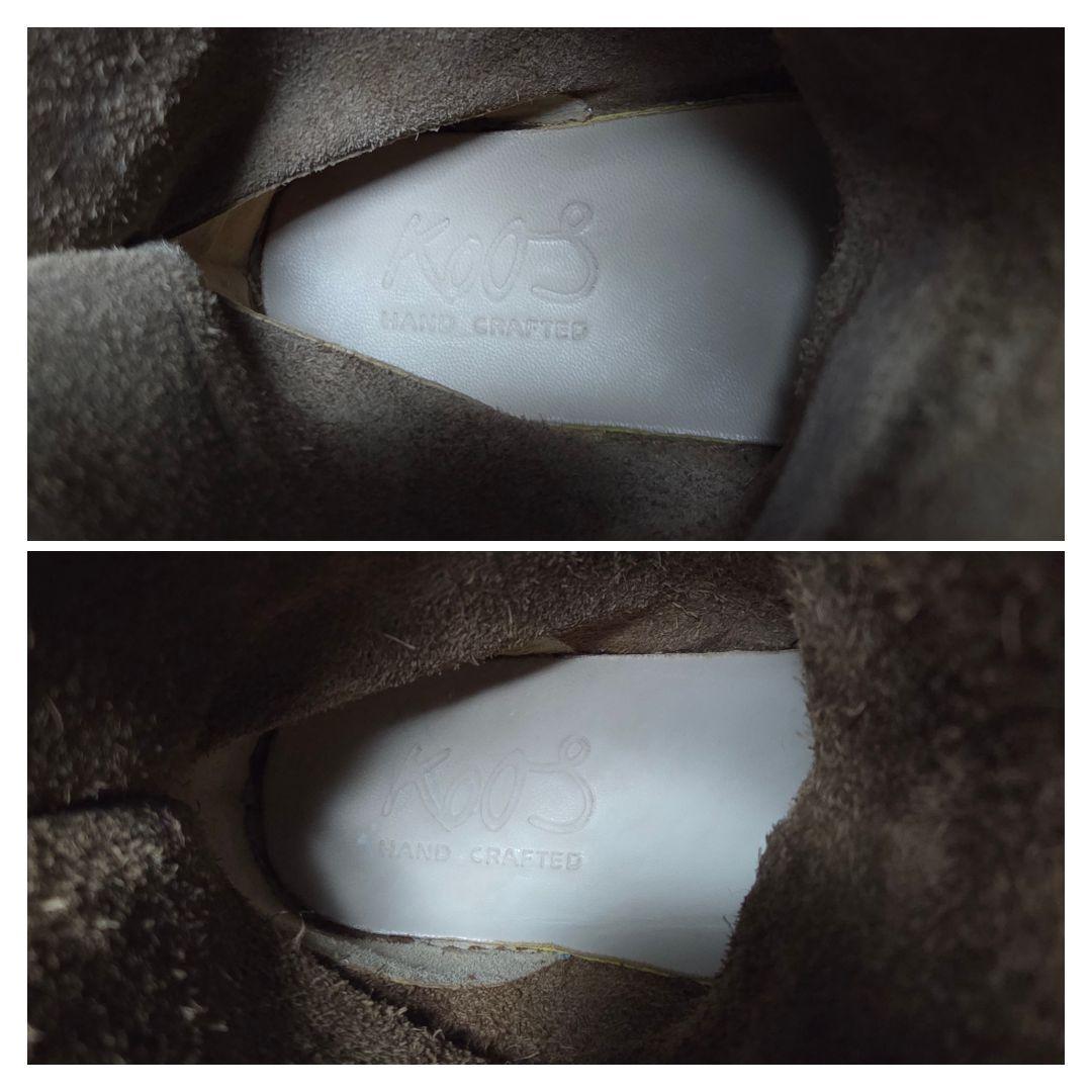 【新品未使用】Koos コース ミドルブーツ 本革 ライトブラウン 24.5