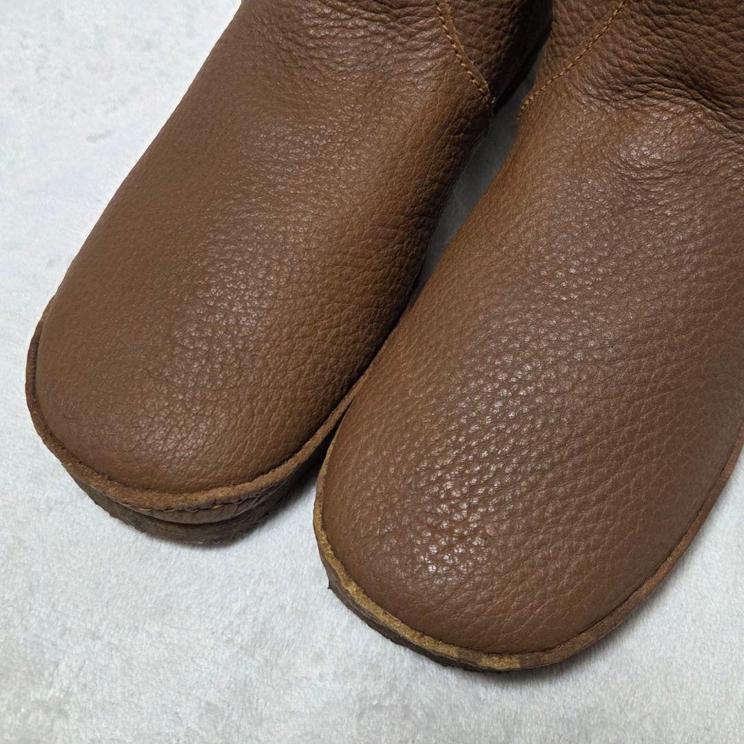 【新品未使用】Koos コース ミドルブーツ 本革 ライトブラウン 24.5