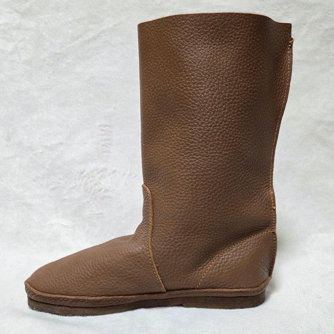 【新品未使用】Koos コース ミドルブーツ 本革 ライトブラウン 24.5