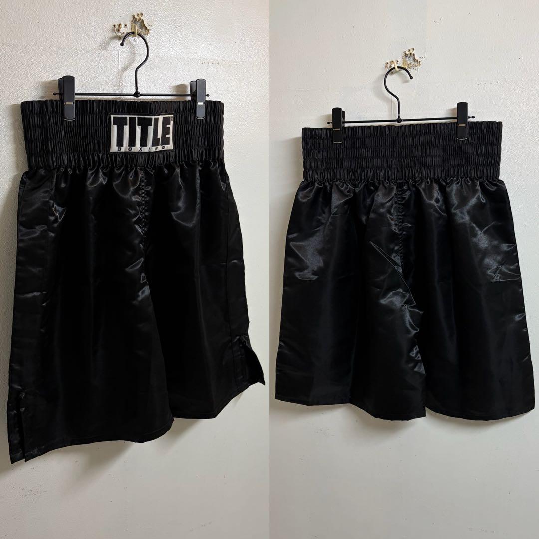 TITLE BOXING タイトル EDGE BOXING TRUNKS 黒 M