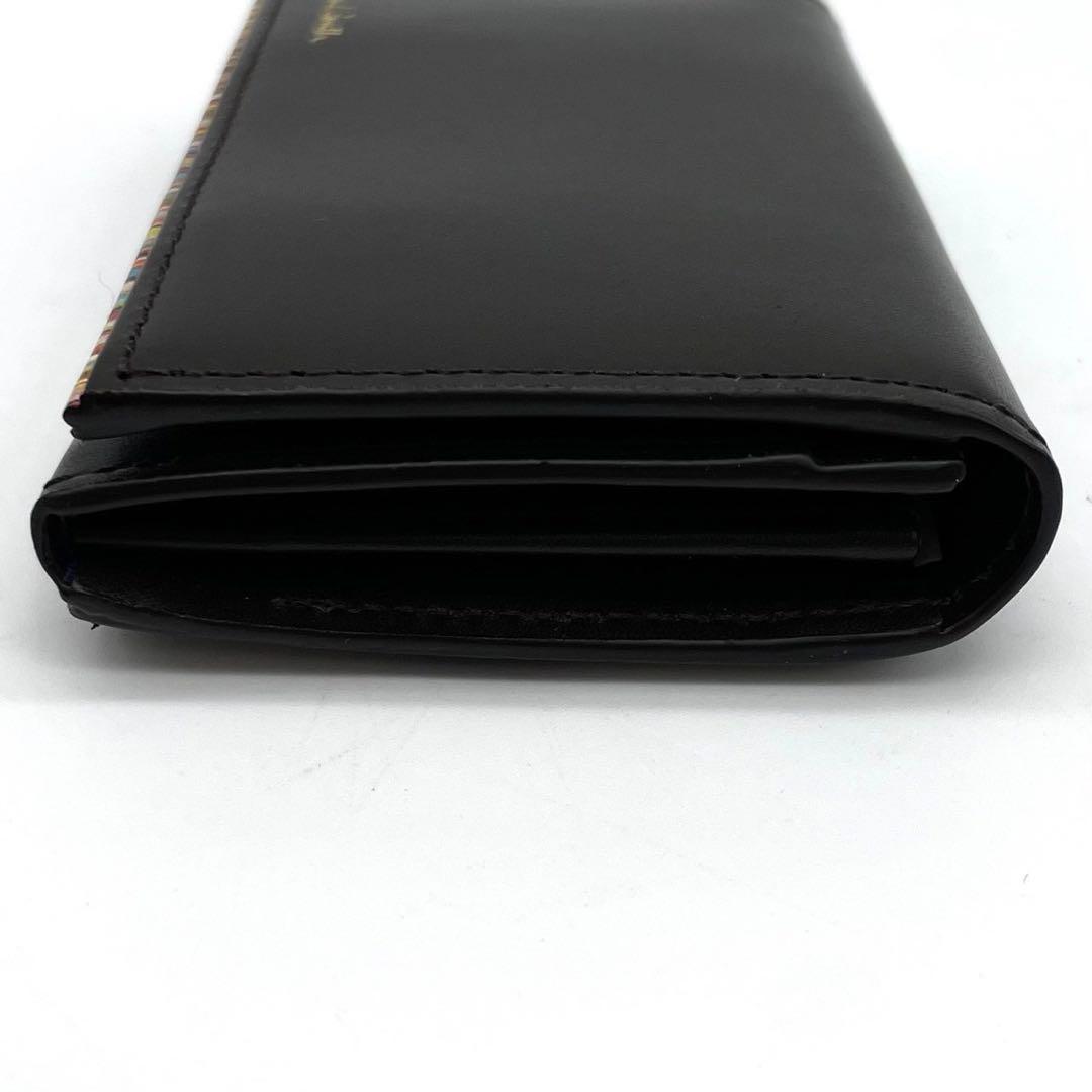 極美品　未使用　ポールスミス　カードケース　マルチカラー　ダークブラウン　箱付き