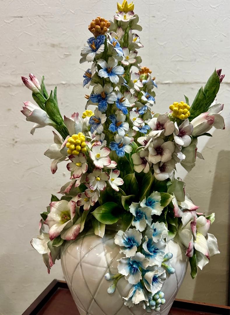 CAPODIMONTE 特大陶花 高さ69cm！豪華希少 イタリア製 高級陶器