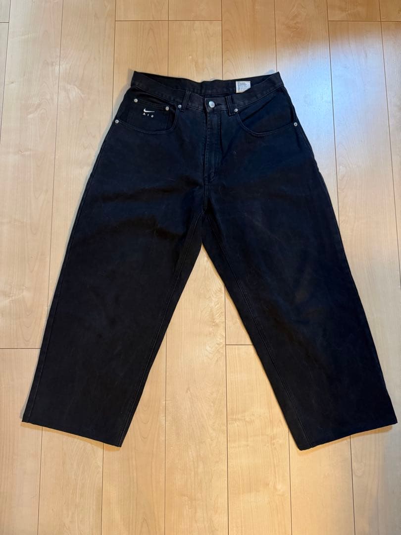 希少 良サイズ NIKE Archive バギー ワイド ブラック デニム