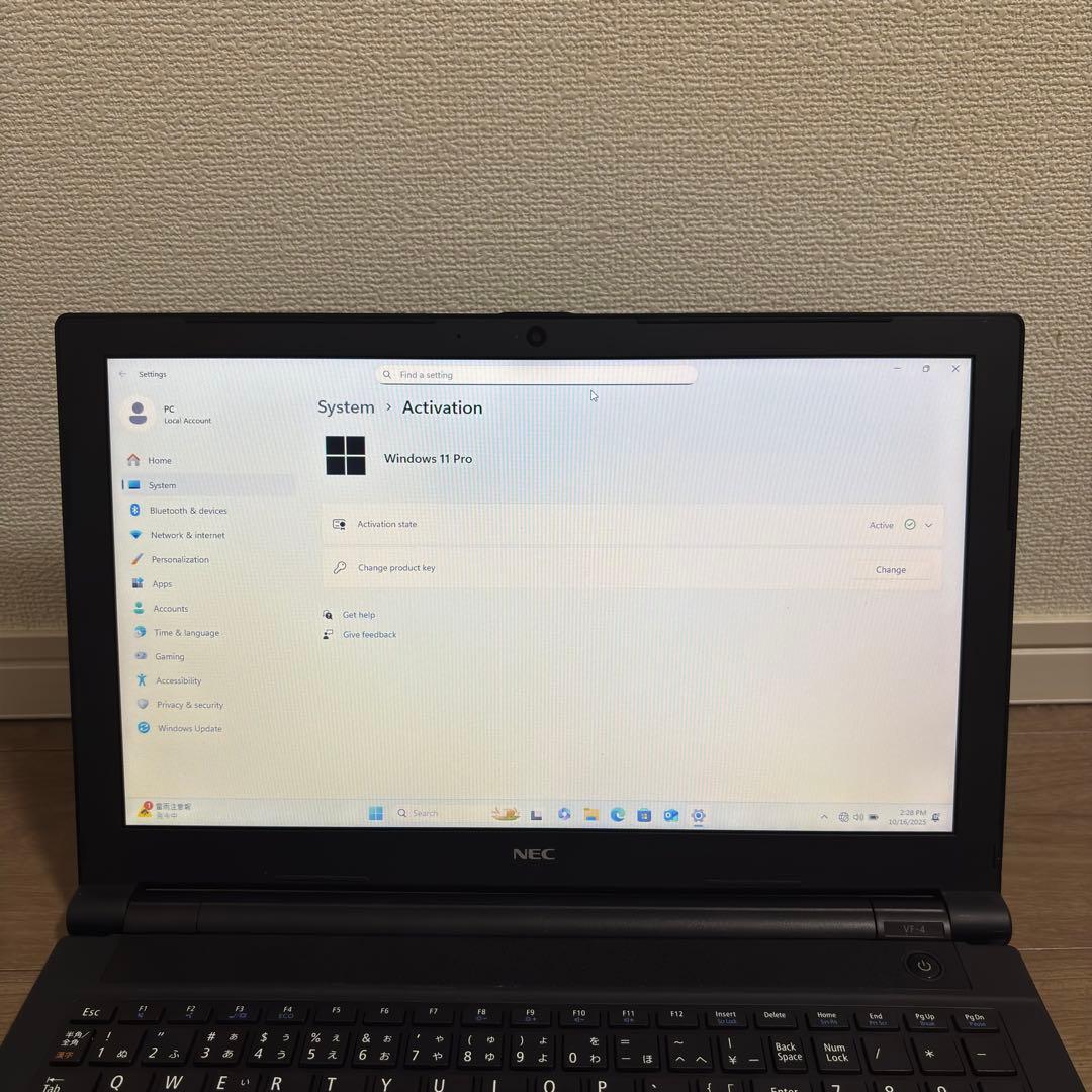 NECノートパソコンi3第7世代Windows11 Office2016付き