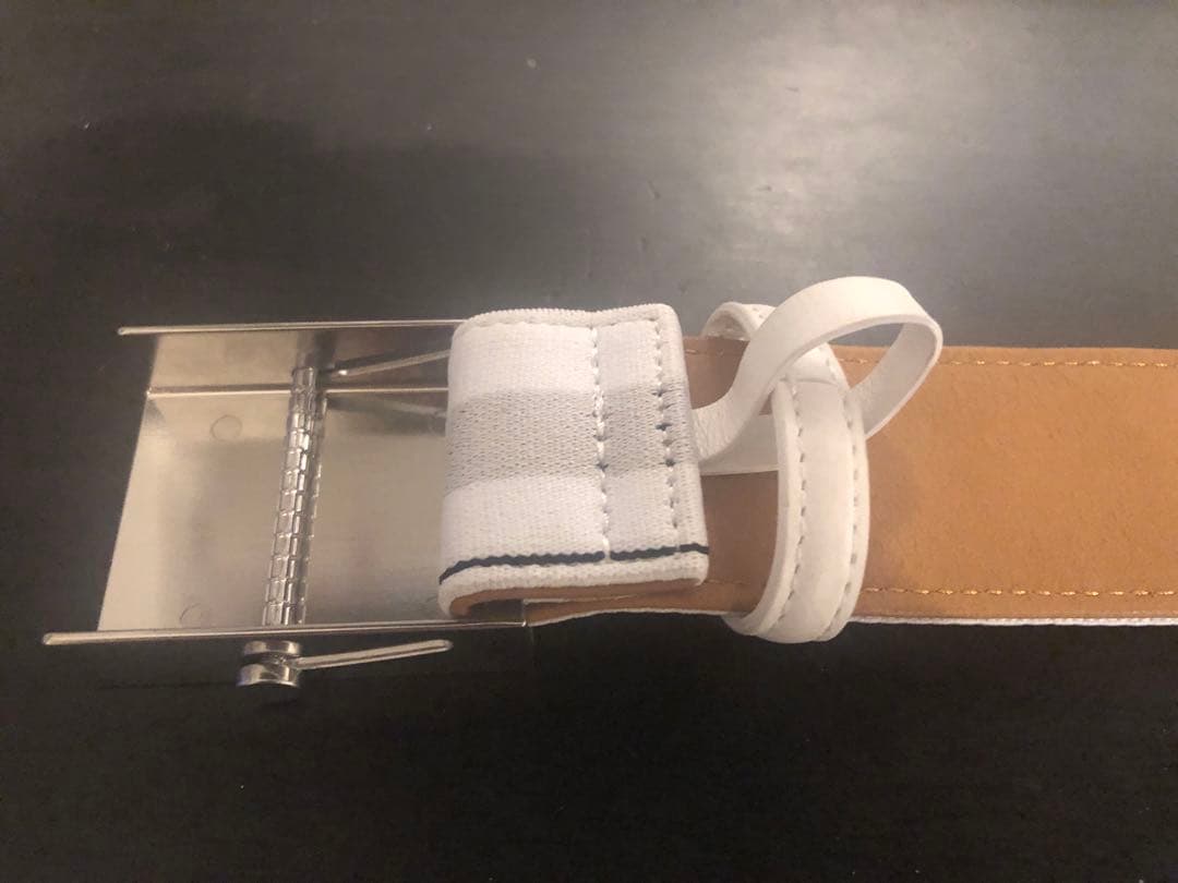 ALEXANDER WANG Logo Belt ホワイト/ブラック