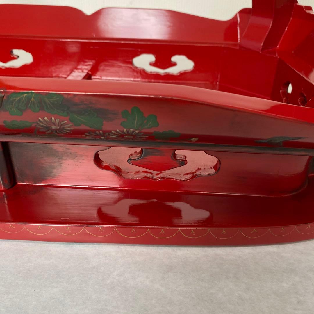 木製錆絵模様台　　　未使用