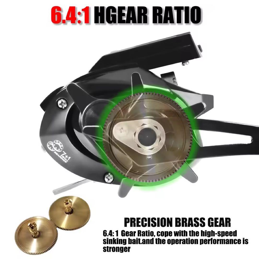 デジタルカウンター付きベイトリール　左巻き　ジギング　大型　パワーハンドル