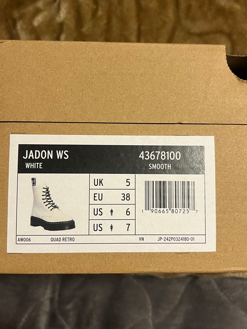本日のみ【新品】Dr.Martens JADON WS ホワイトブーツ US7