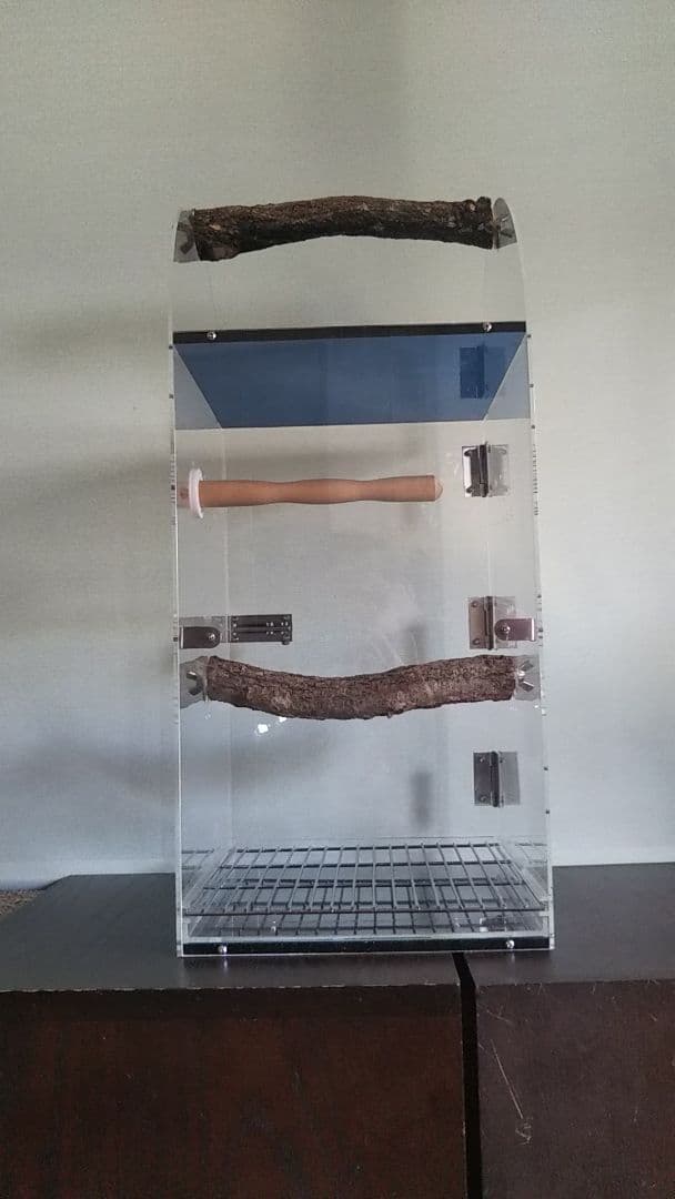 アクリル製キャリーケース L　大型インコ、オウム　バードモア