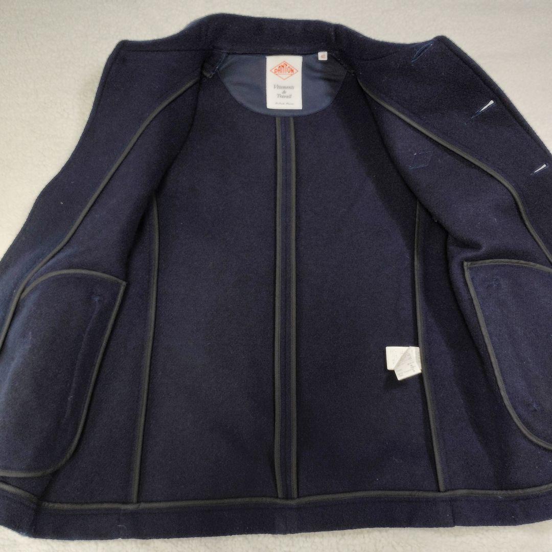 DANTON ダントン ウールモッサ シングルジャケット ネイビー 42