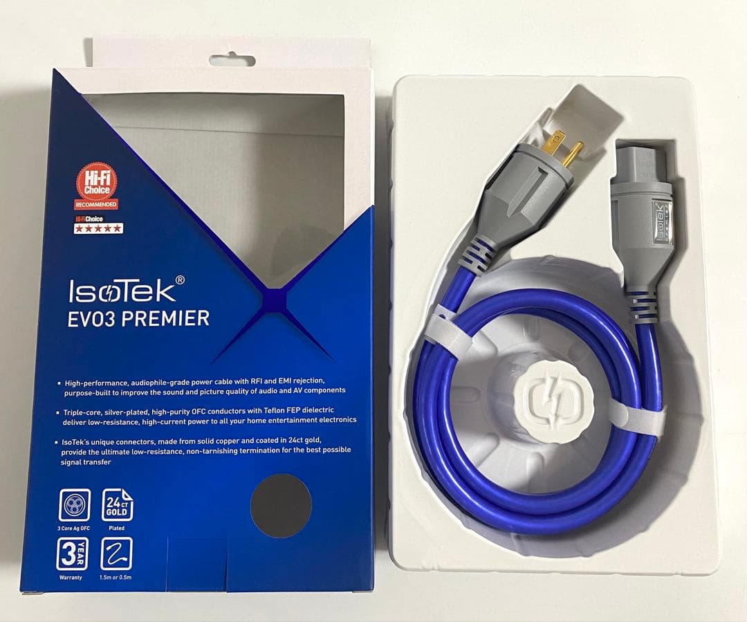 未使用品 ISOTEK EVO3 PREMIER 電源ケーブル 1.5m