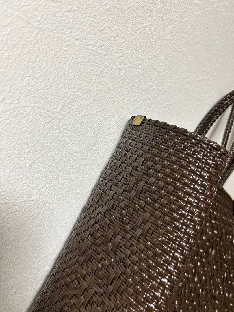 レトラ　メルカドバッグ　ブラウン 編み込み かごバッグ