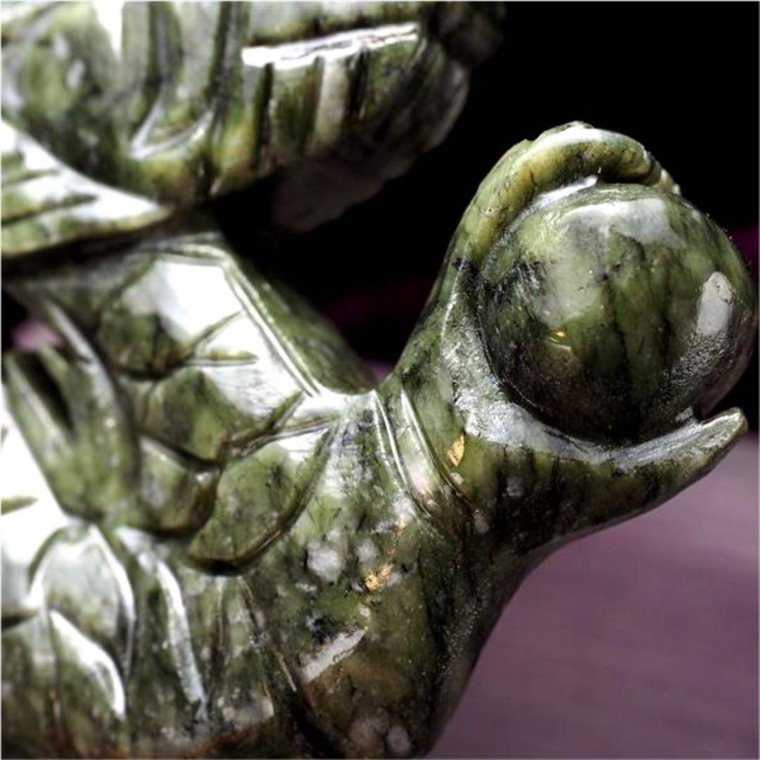 ★限定特選品★極上彫刻ドラゴンボール【サーペンティン『蛇紋石』龍彫刻】❤️