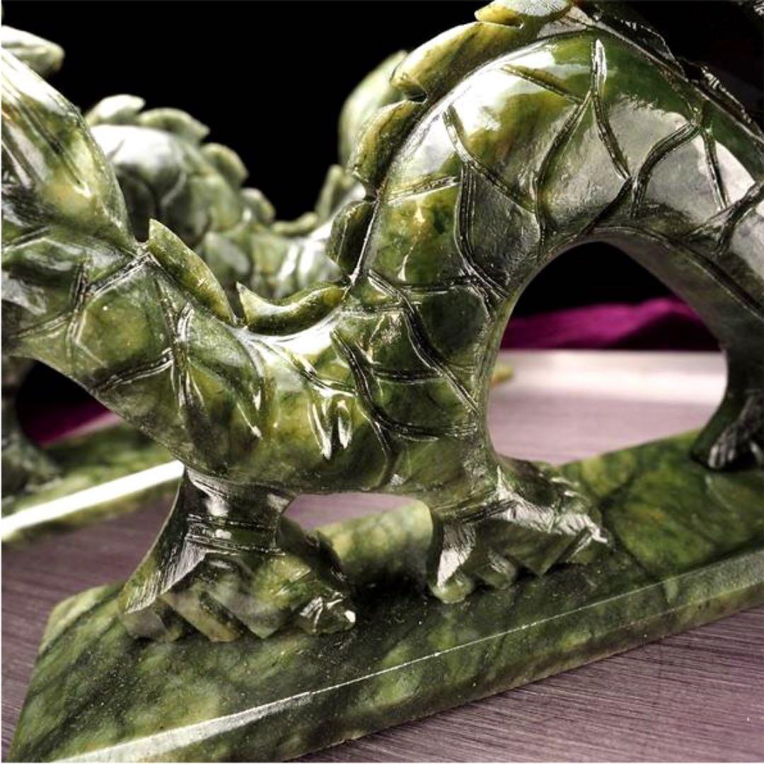 ★限定特選品★極上彫刻ドラゴンボール【サーペンティン『蛇紋石』龍彫刻】❤️