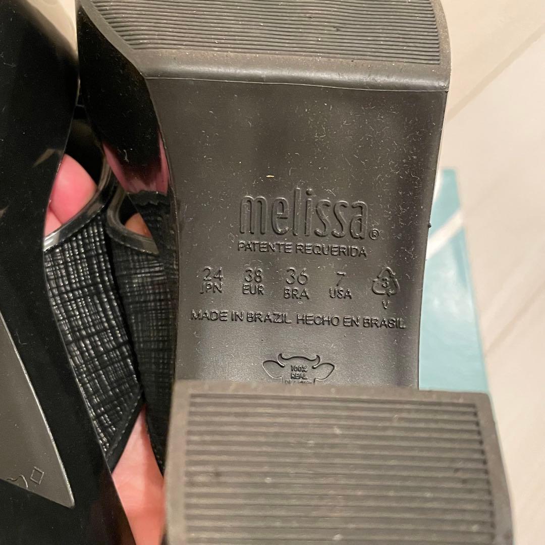 ヴィヴィアンウエストウッド×メリッサ　ブラックミュール（数回使用）24センチ