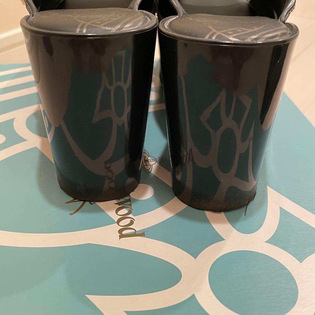 ヴィヴィアンウエストウッド×メリッサ　ブラックミュール（数回使用）24センチ