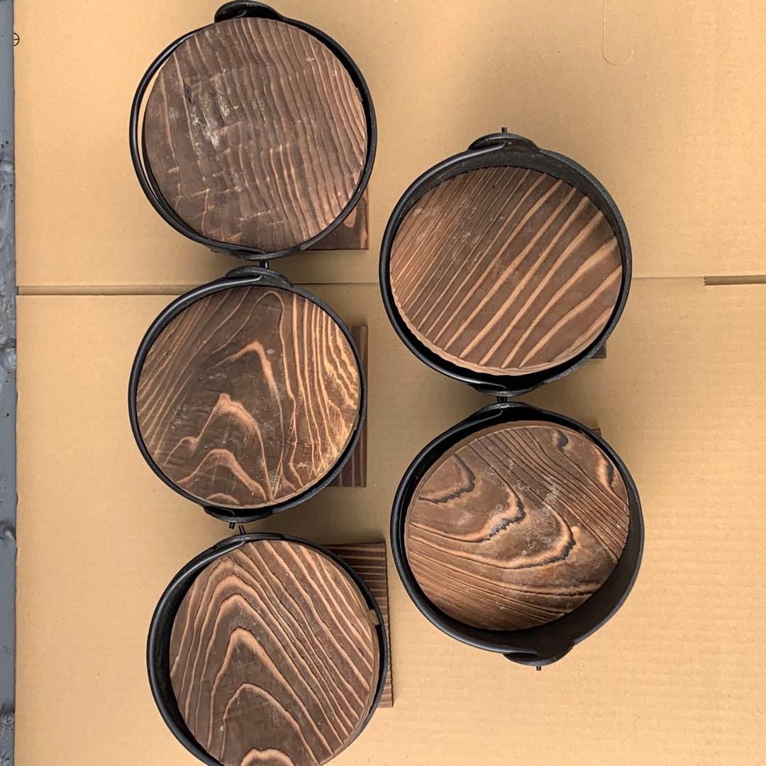 南部鉄器　いろり鍋　コンロセット　5組