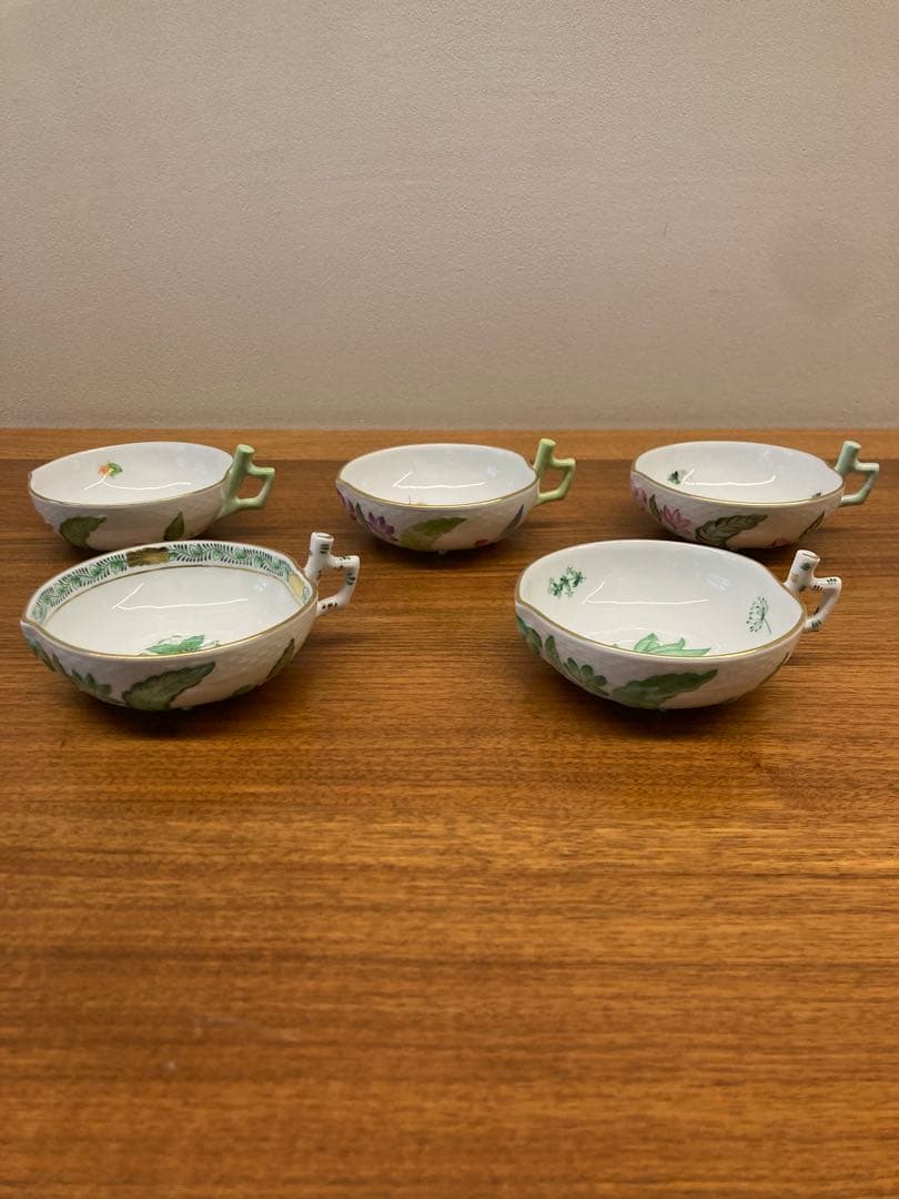 Herend ハンドペイント 花柄 皿 5個セット