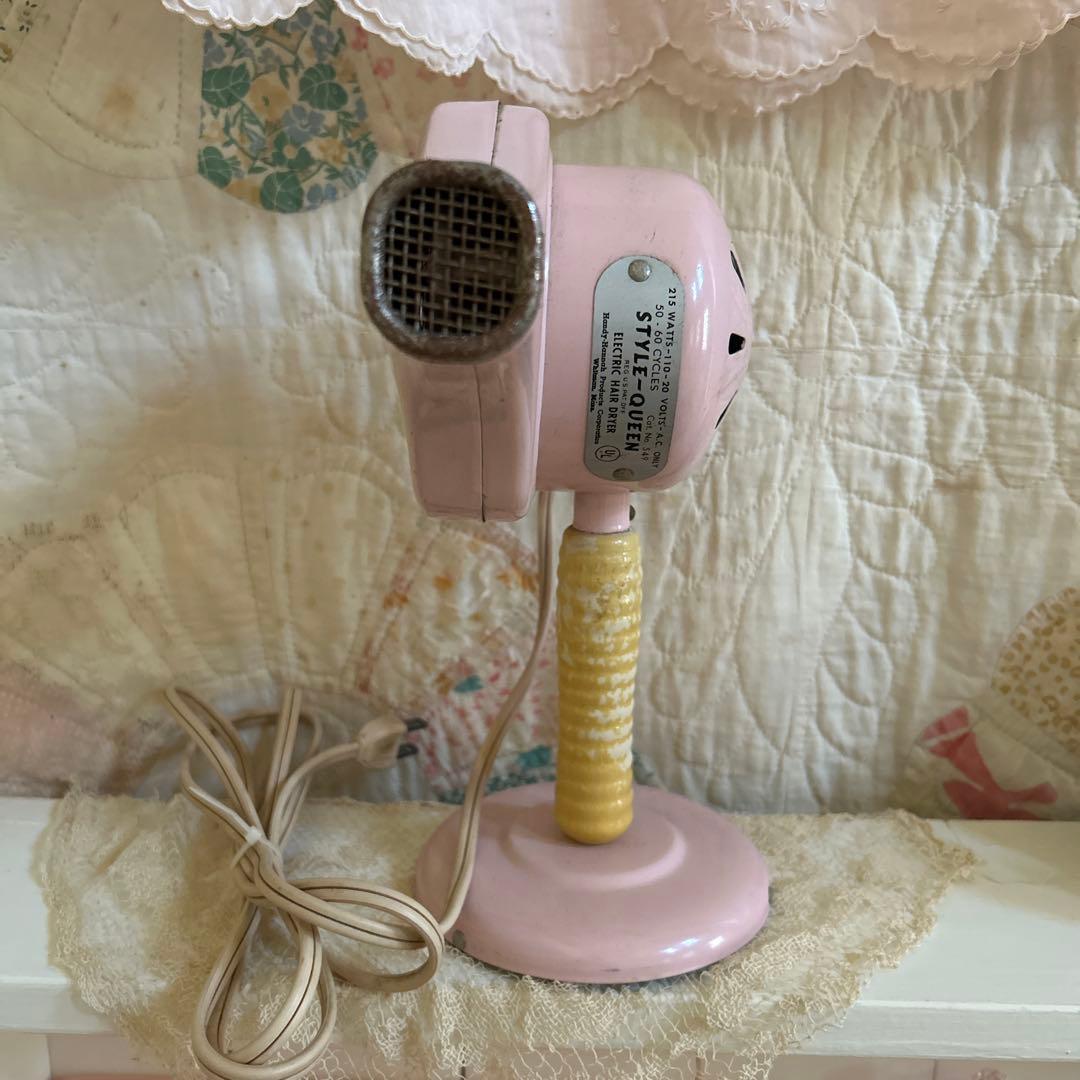 アンティーク　ドライヤー　ピンク
