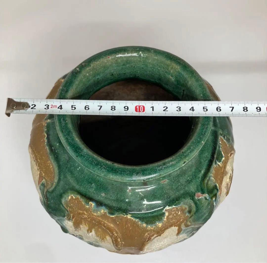 時代物　宋三彩壺　高さ22cm。 y060