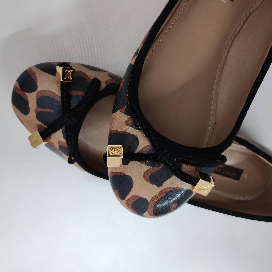 Louis Vuitton レオパード柄 バレエシューズ