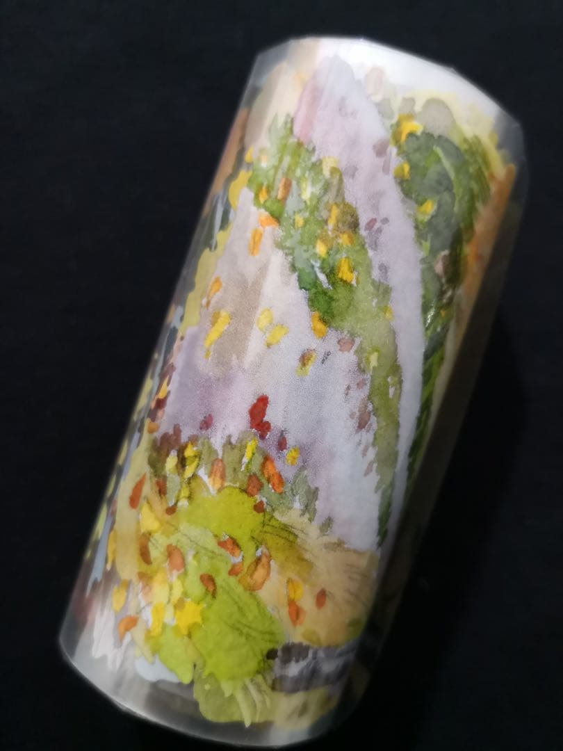 【8574】海外　マステ　5m巻売り　PETマスキングテープ　秋景色