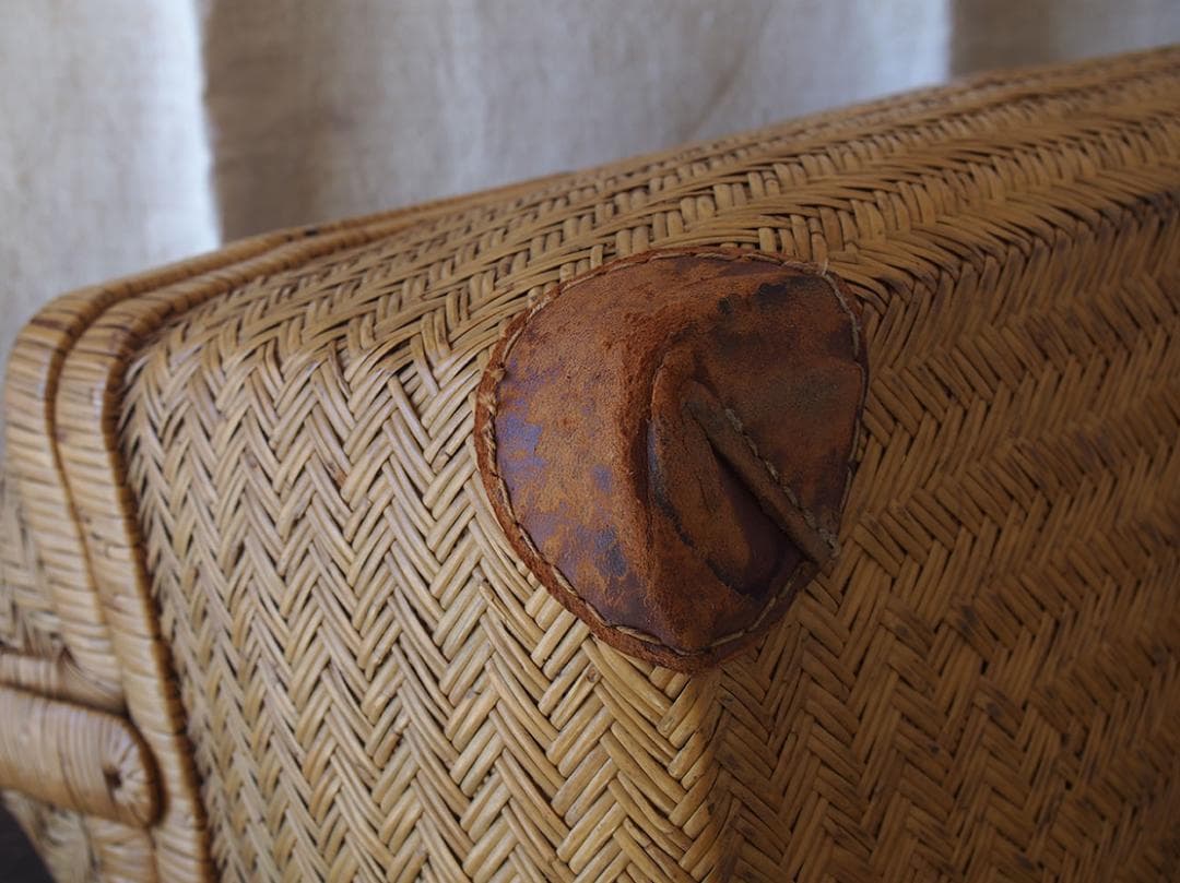 ふた付きバスケット パニエ かご細工 柳 籐 枝編み細工 ヨーロッパ /K404
