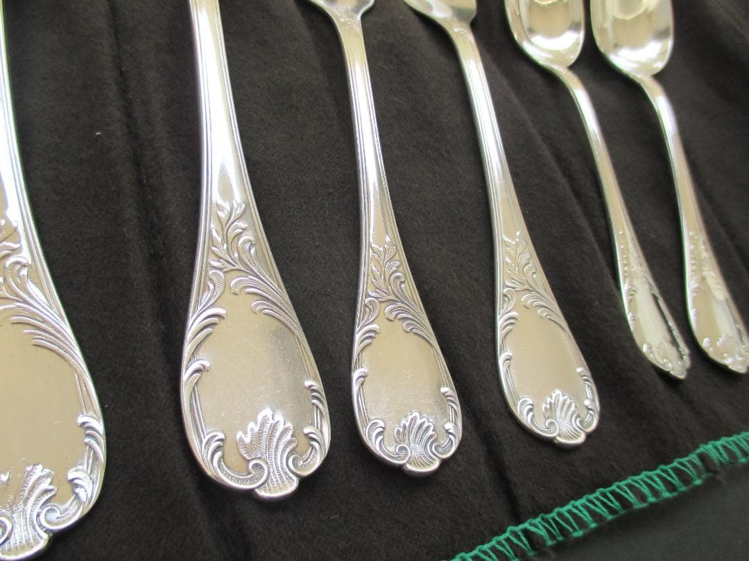 ☆仏蘭西高級銀器クリストフルシルバー カトラリー１０本　マルリー酸化防止収納袋入