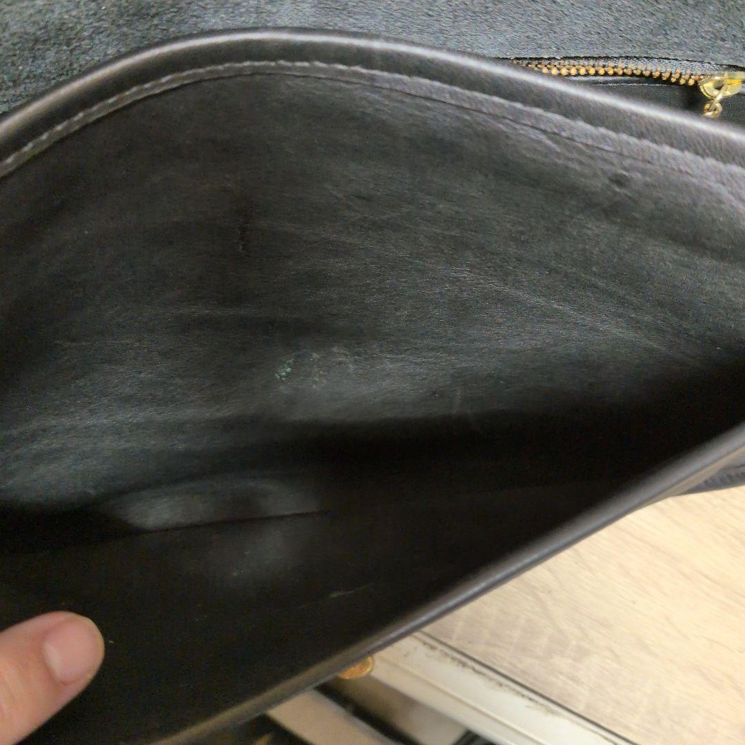 coach ターンロック　ショルダーバッグ　ブラック　レザー