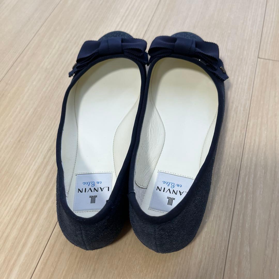 ランバンオンブルー/パンプス/フラット/ラメ/23cm