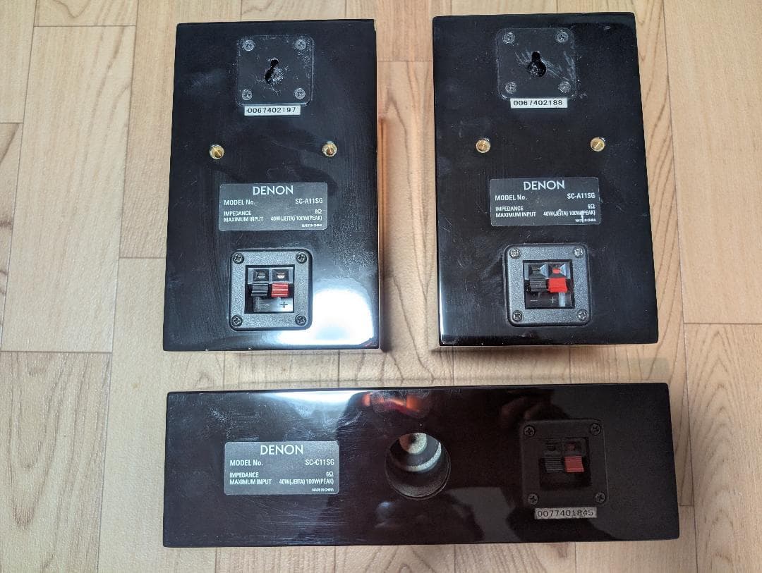 DENON スピーカー ブラック　SC-A11SGと SC-C11SG