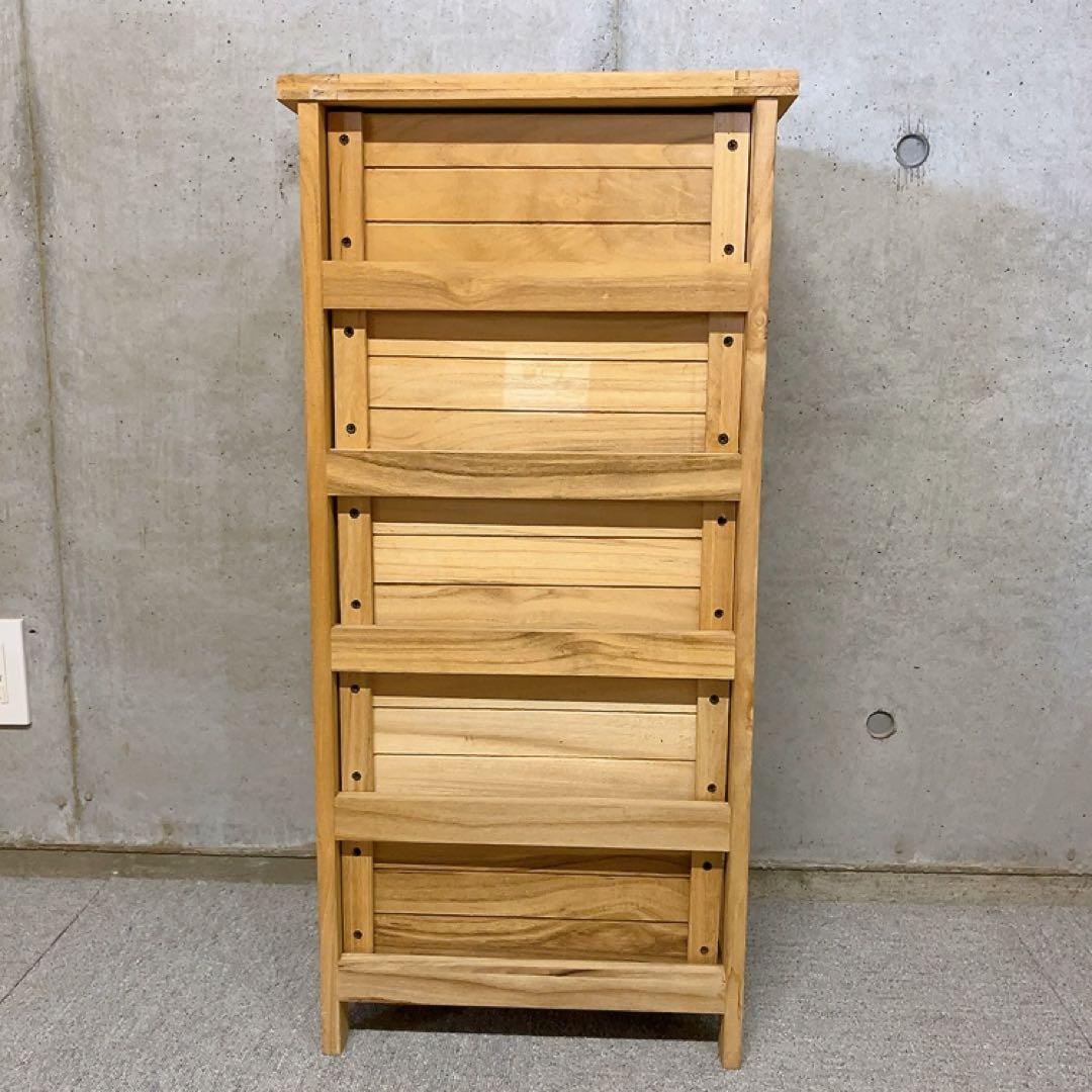 カントリー調 5段引き出し チェスト 天板タイル リメイク DIY