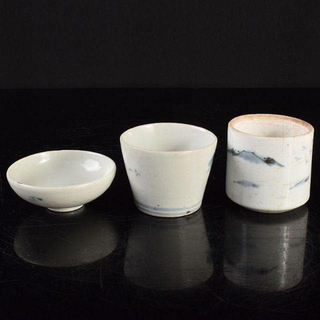 伊万里焼　古伊万里　染付　山水文など　猪口　ぐい呑　酒盃