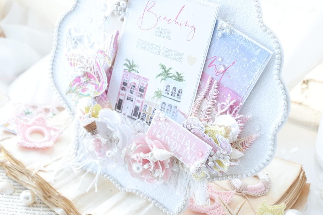 シェル フォトフレーム♡スクラップブッキング