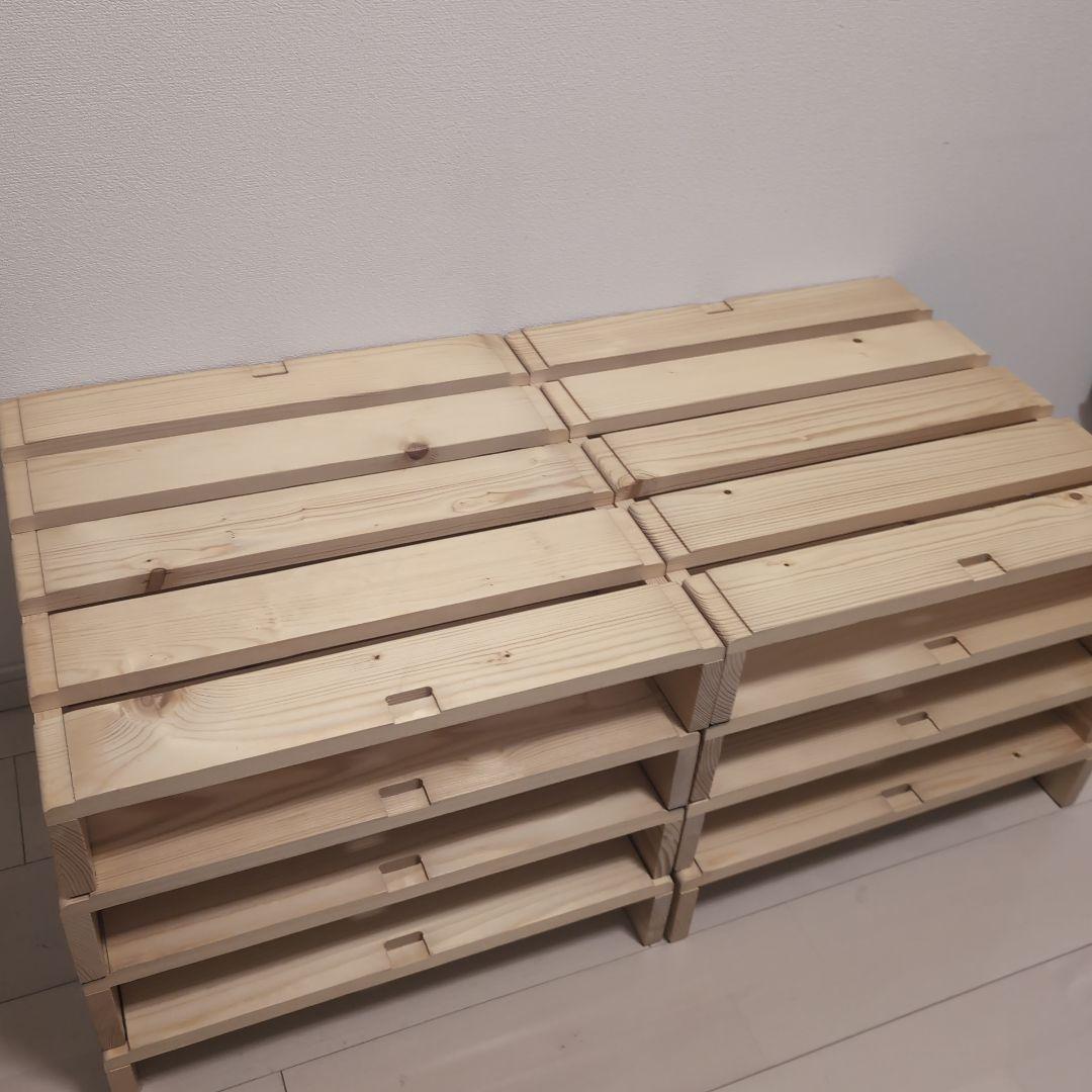 パレットベッド用パレット8個　シングルベッド　パレット　すのこベッド　ローベッド
