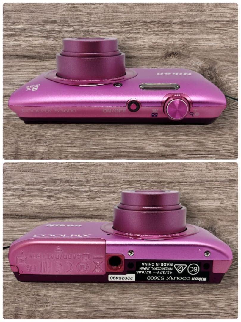 ニコン COOLPIX S3600 ピンク Nikon 美品 動作確認OK
