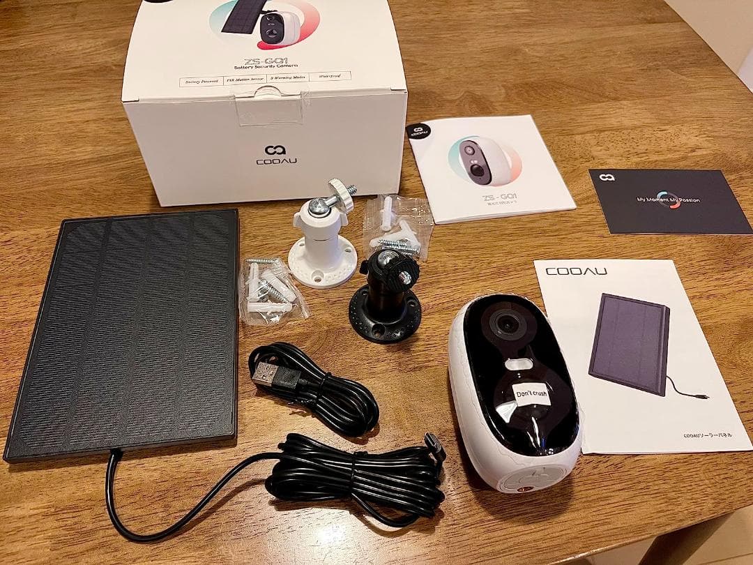 防犯カメラ 300万高画素 太陽光充電